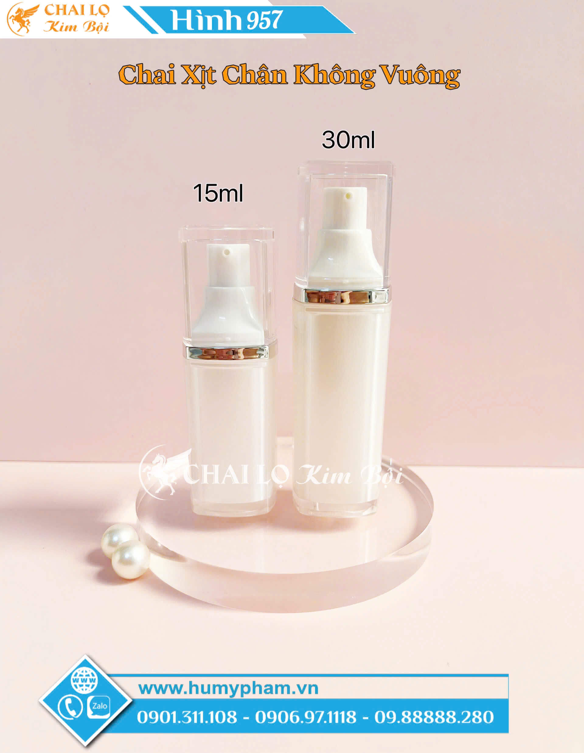 CHAI XỊT CHÂN KHÔNG VUÔNG TRẮNG