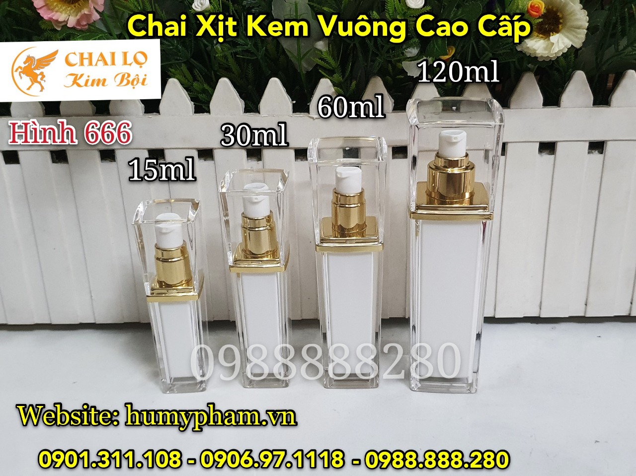 chai xịt kem cao cấp vuông