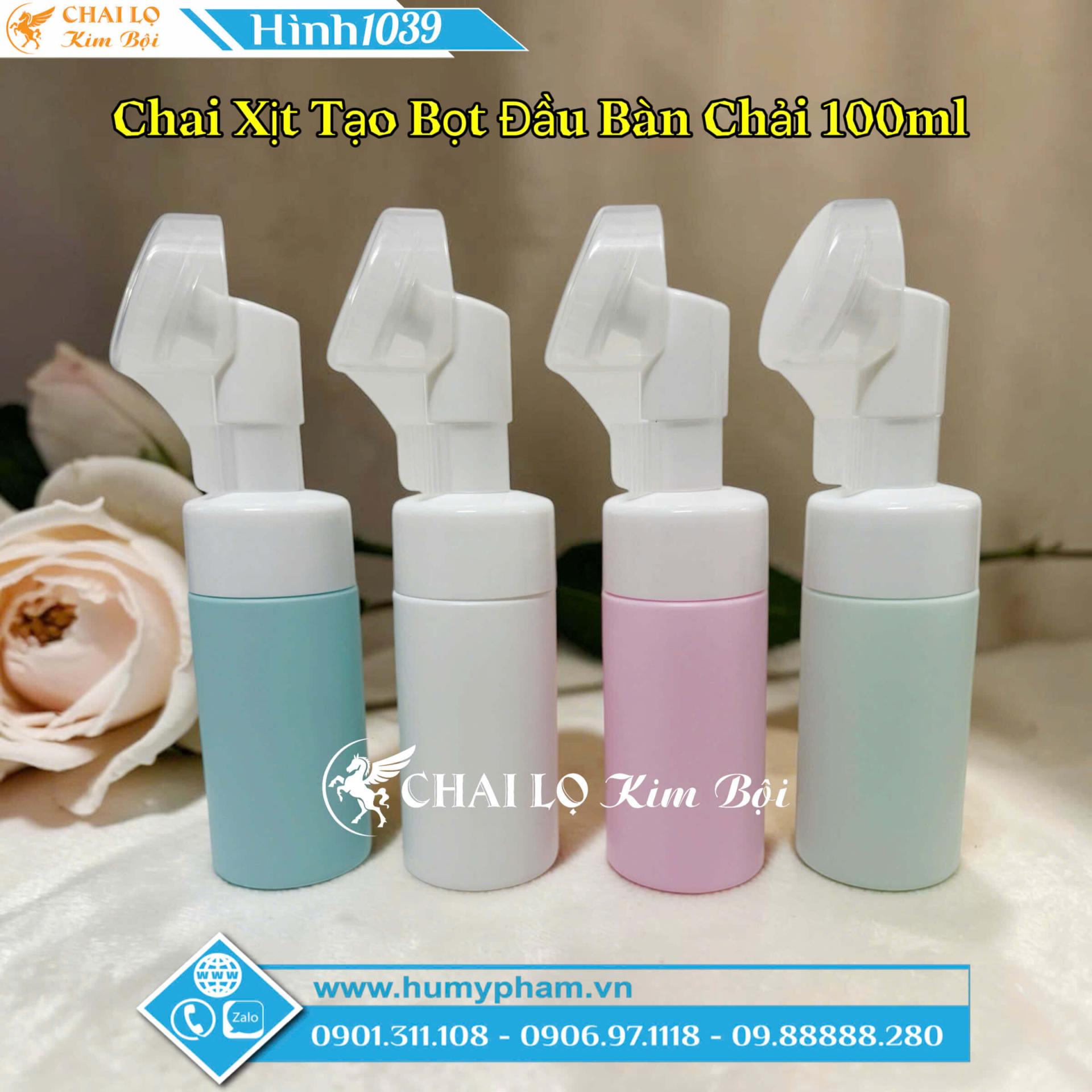chai đựng sữa rửa mặt tạo bọt bàn chải 100ml