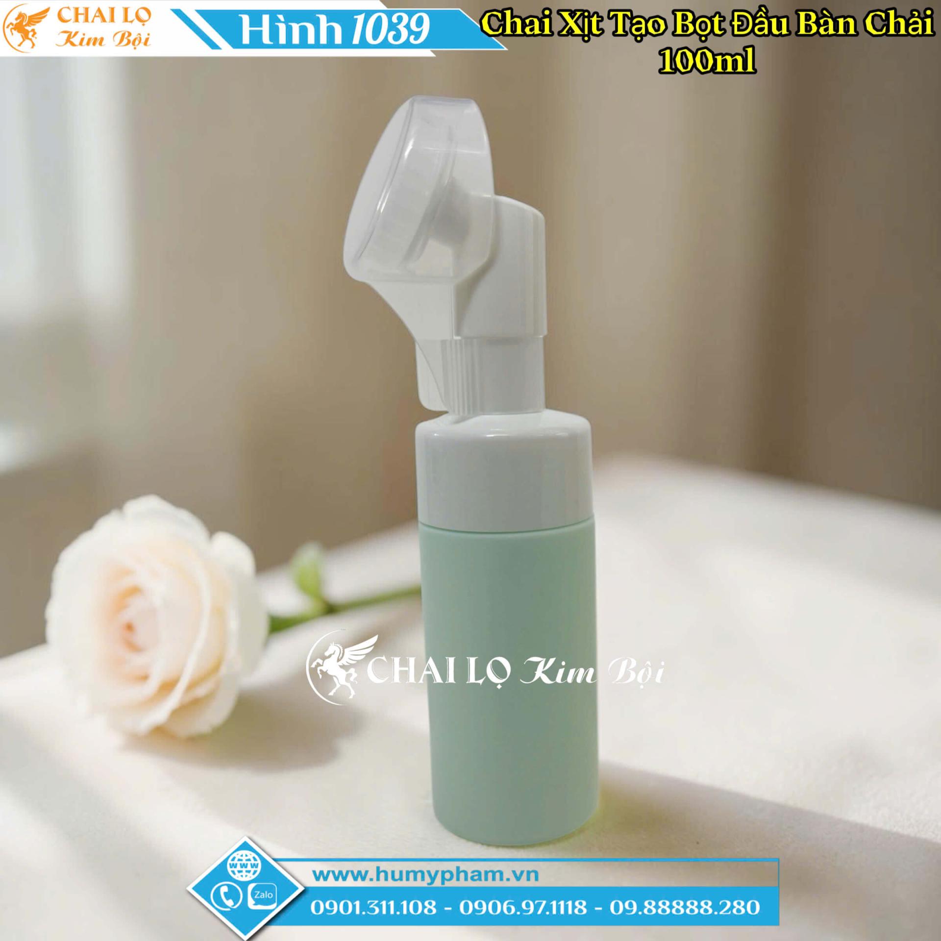chai đựng sữa rửa mặt tạo bọt bàn chải 100ml