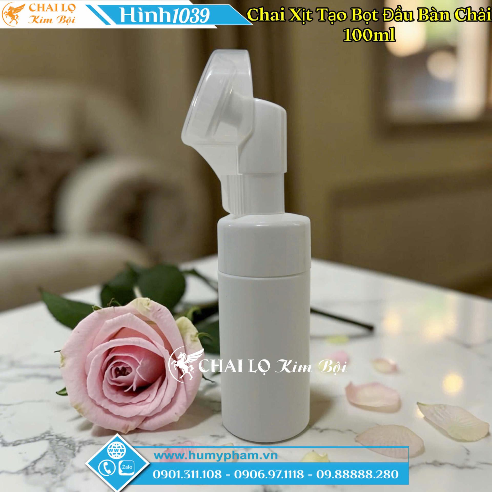 chai đựng sữa rửa mặt tạo bọt bàn chải 100ml
