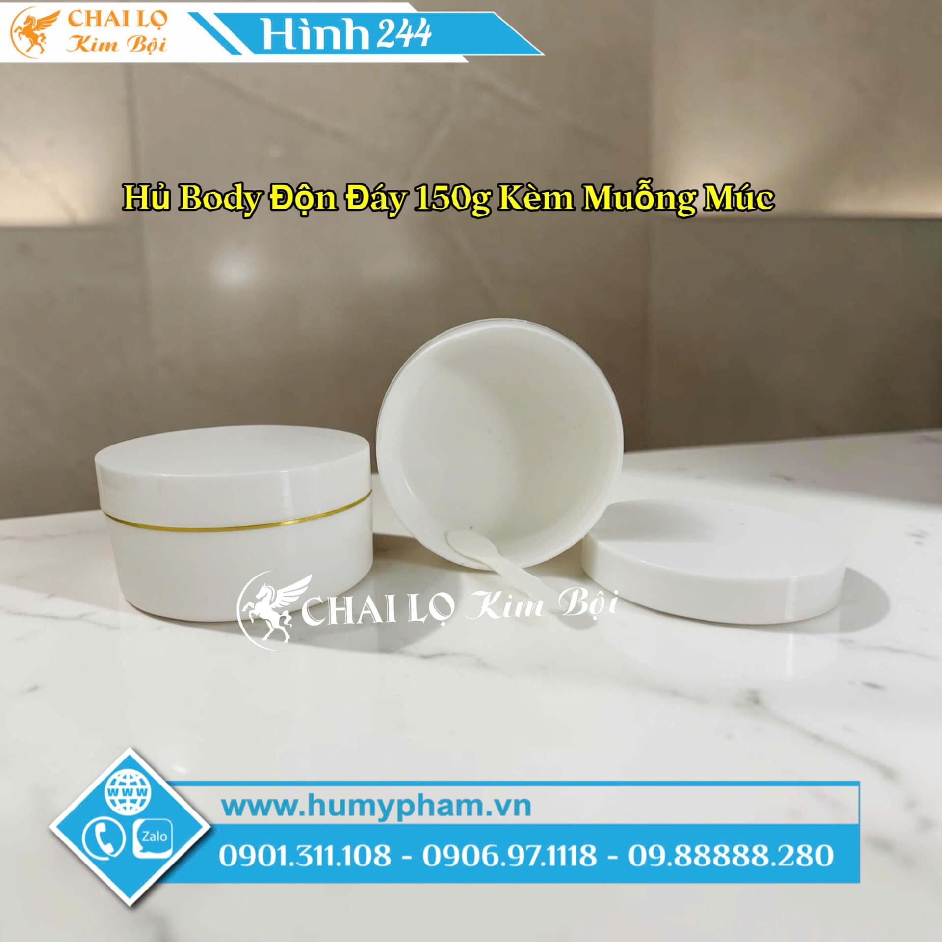 HỦ NHỰA ĐỘN ĐÁY K150g CÓ MUỖNG