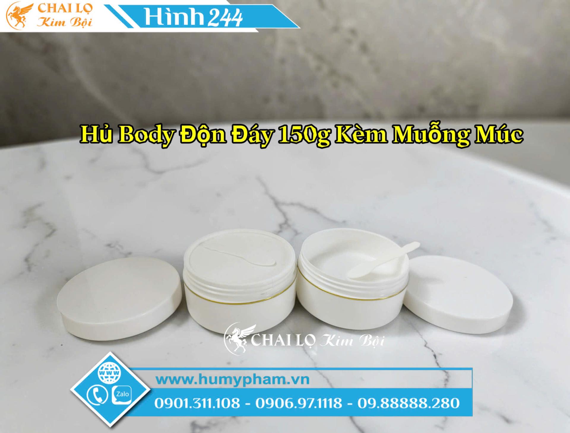 HỦ NHỰA ĐỘN ĐÁY K150g CÓ MUỖNG