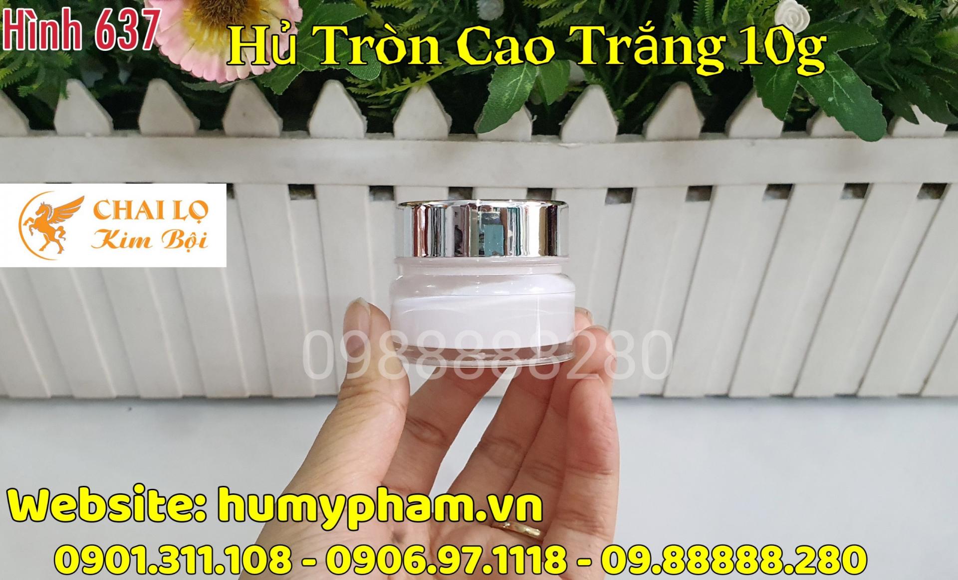 hủ tròn cao 10g trắng