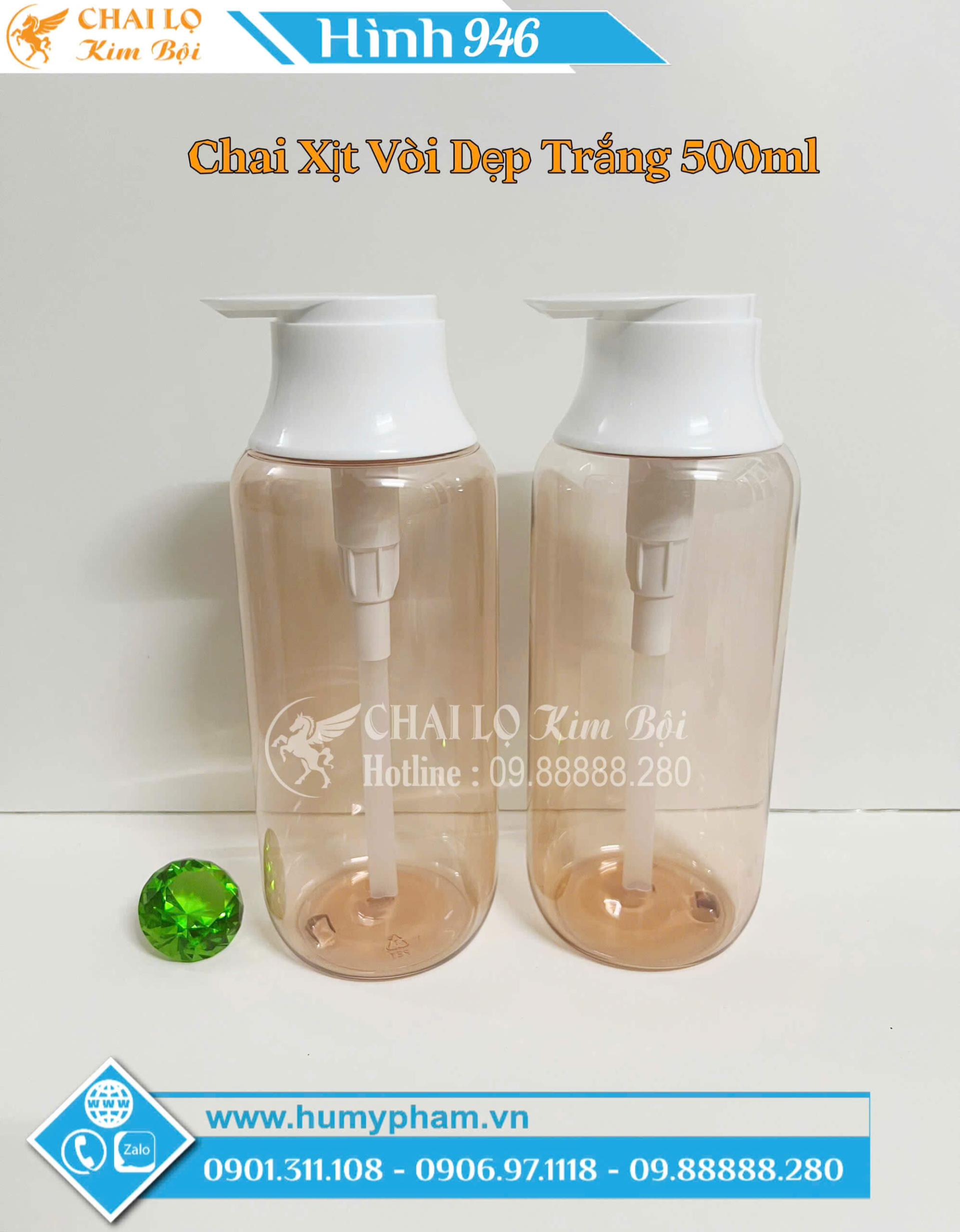 CHAI XỊT VÒI DẸP TRẮNG 500ml
