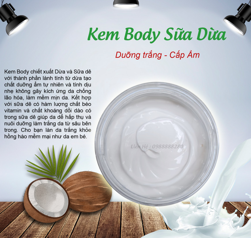 KEM BODY SỮA DỪA