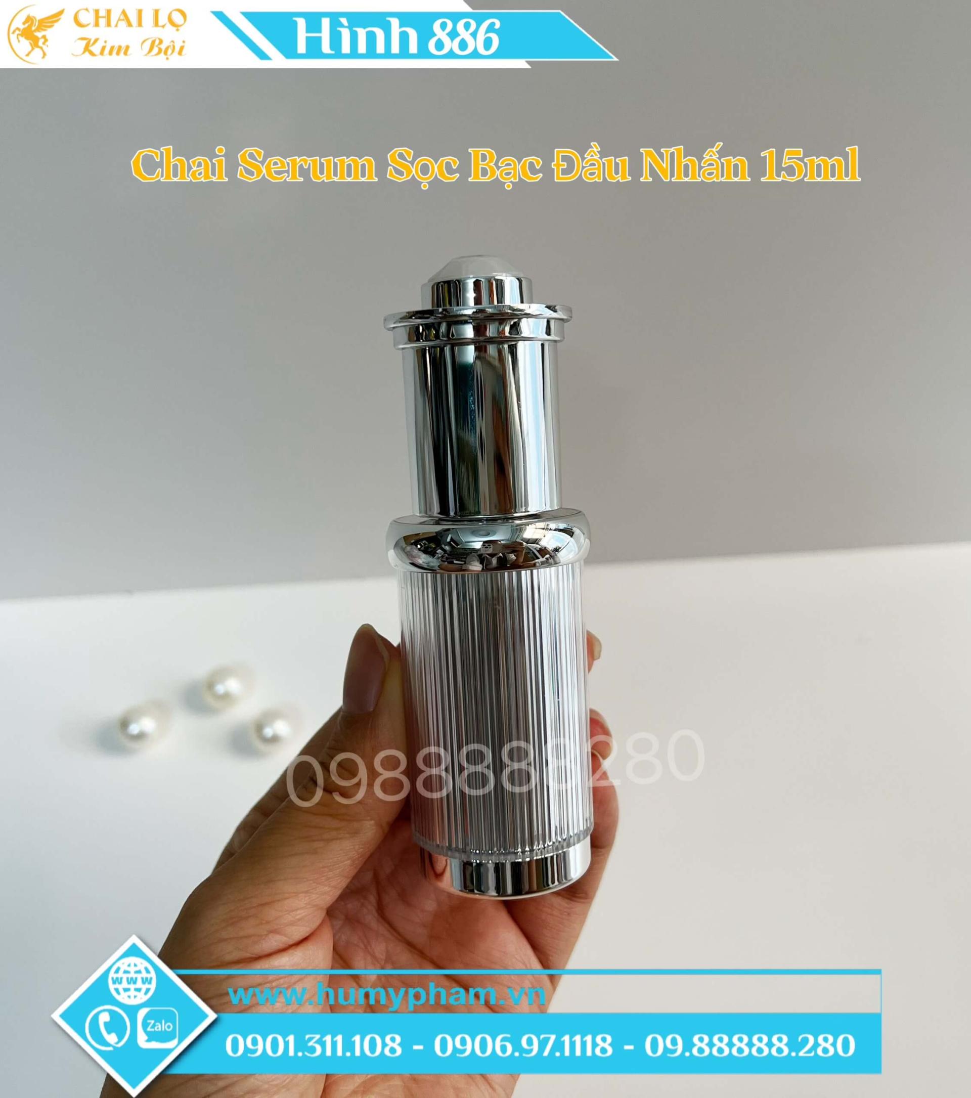 chai chiết serum sọc bạc cao cấp