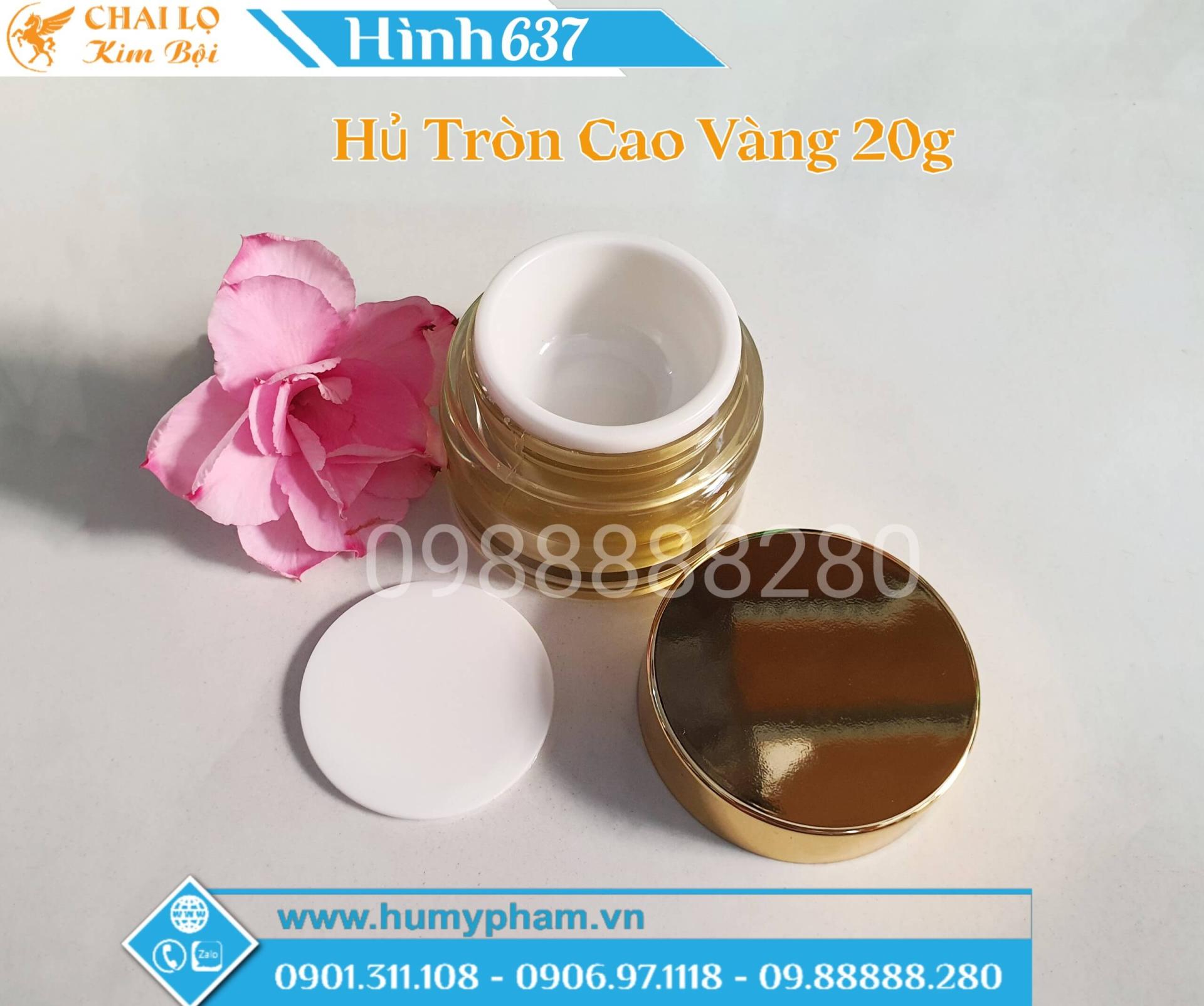 hủ tròn cao 20g vàng