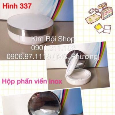 HỘP ĐỰNG PHẤN NƯỚC VIỀN INOX