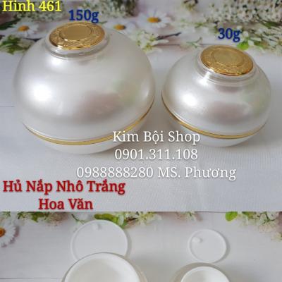 Hủ Nắp Nhô Trắng Hoa Văn