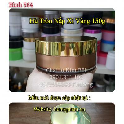 Hủ Đựng kem body Tròn Nắp Xi Vàng Cao Cấp
