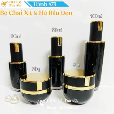 Bộ Chai Lọ Bầu Đen Cao Cấp