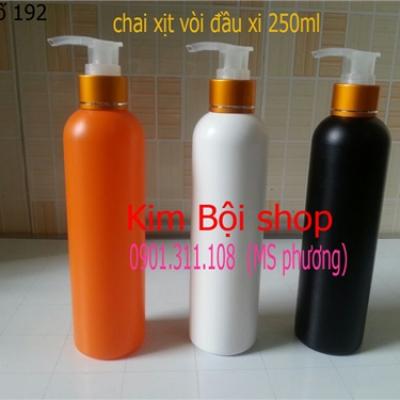 CHAI PET VÒI XỊT XI VÀNG 230ML