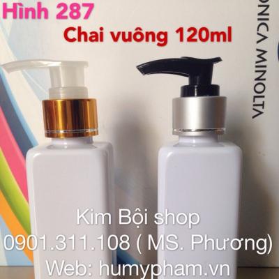CHAI PET VUÔNG VÒI XỊT 120ML