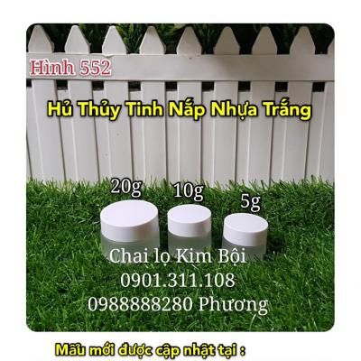 Hủ thủy tinh nắp trắng 5g
