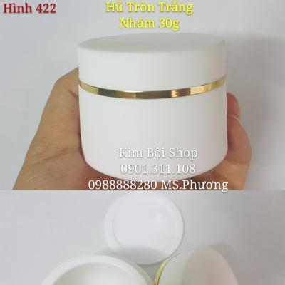 Hủ đựng kem face - Tròn Trắng Nhám