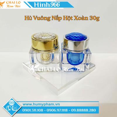 HỦ VUÔNG NẮP HỘT XOÀN 30g