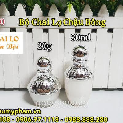 BỘ CHAI XỊT VÀ HỦ CHẬU BÔNG