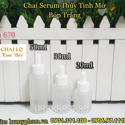 CHAI SERUM THỦY TINH MỜ 15ml - 30ml -50ml