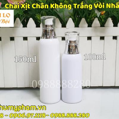 CHAI XỊT CHÂN KHÔNG VÒI NHẤN 100ml & 150ml