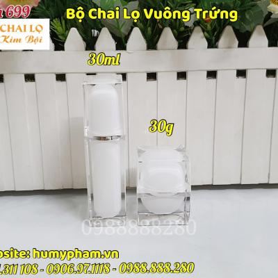 BỘ CHAI LỌ VUÔNG TRỨNG CAO CẤP