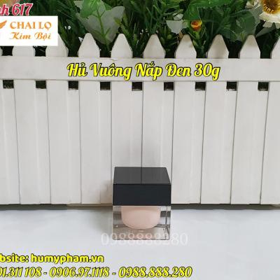 HỦ VUÔNG NẮP ĐEN 30g CAO CẤP