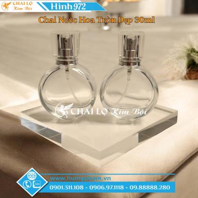 CHAI NƯỚC HOA TRÒN DẸP 30ML