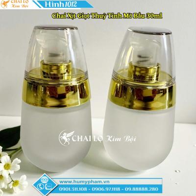 CHAI XỊT THỦY TINH BẦU 30ML