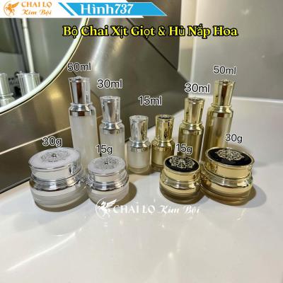 BỘ CHAI LỌ NẮP HOA TUYẾT CAO CẤP