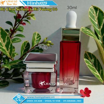 BỘ CHAI SERUM & HỦ VUÔNG ĐỎ