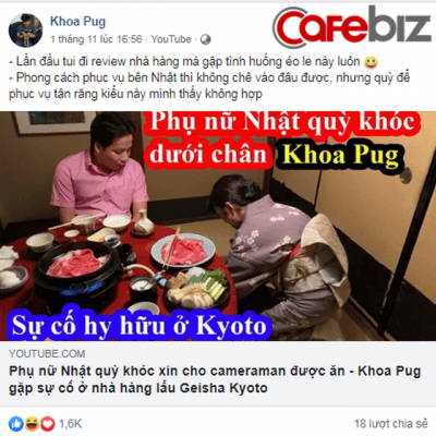 Khoa Pug bị tố dựng chuyện, vi phạm luật pháp Nhật Bản khi đăng clip "Phụ nữ Nhật quỳ khóc xin cho cameraman được ăn"