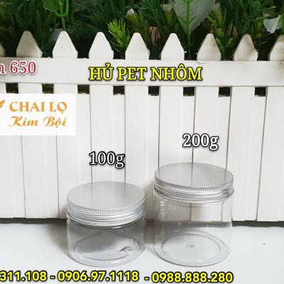 HỦ PET TRONG NẮP NHÔM 100g & 200g