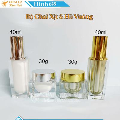 BỘ CHAI XỊT & HỦ VUÔNG CAO CẤP