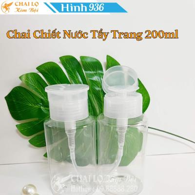 CHAI ĐỰNG NƯỚC TẨY TRANG 200ML TRONG