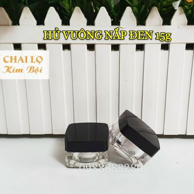 HỦ VUÔNG NẮP ĐEN 15g