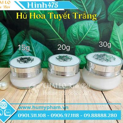 Hủ đựng kem face Nắp Hoa Trắng