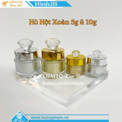 Hủ đựng kem face Đính Hột Xoàn