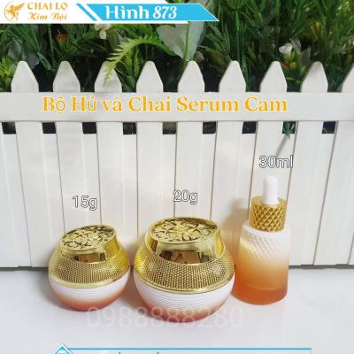 BỘ HỦ VÀ CHAI SERUM CAM