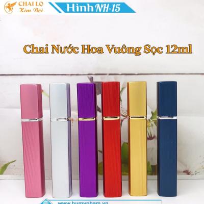 CHAI CHIẾT NƯỚC HOA VUÔNG SỌC 12ml